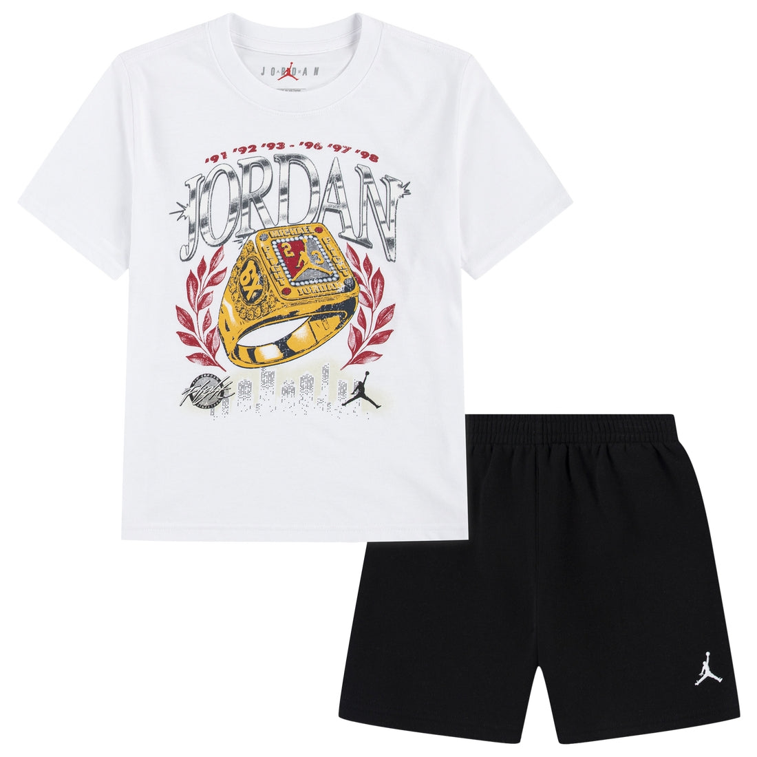 Girls Jordan Skyline Rings T-Shirt Shorts Set