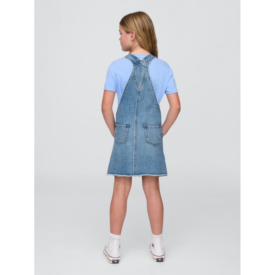 Girls' Denim Pinafore Dress