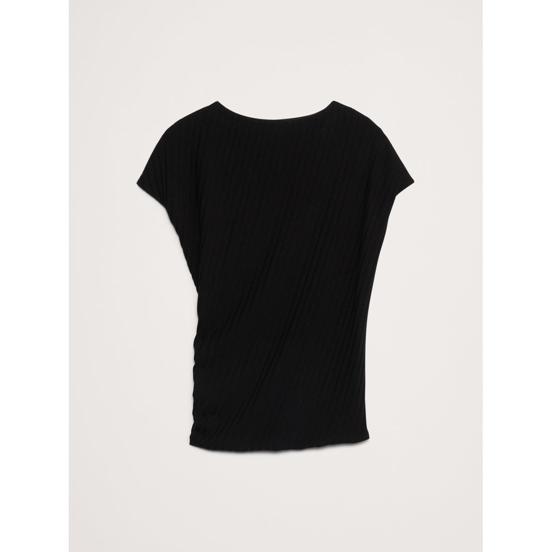 Wide Ribbed Draped Top