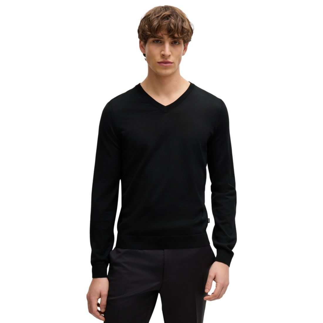 Boss by Hugo Boss Men's Slim-Fit Merino Wool V-Neck Sweater