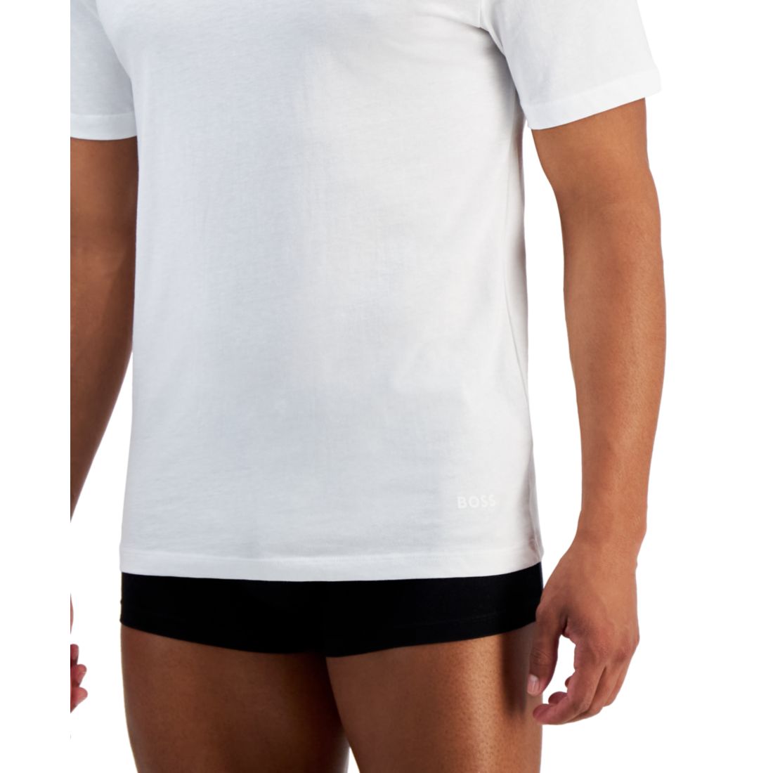 Boss by Hugo Boss Men's 5-Pack Authentic Solid Cotton Undershirts