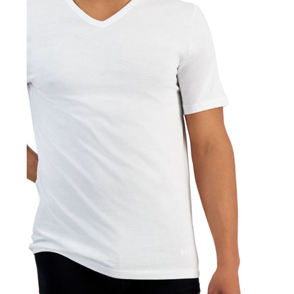 Hugo by Hugo Boss Men's 5-Pack Authentic Solid Cotton V-Neck T-Shirts