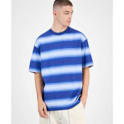Hugo Boss Men's Cotton Nisote Striped Crewneck T-Shirt