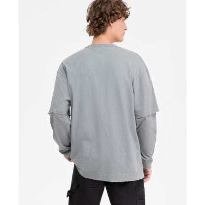 Hugo Boss Nenzyon Hybrid-Sleeve Logo T-Shirt