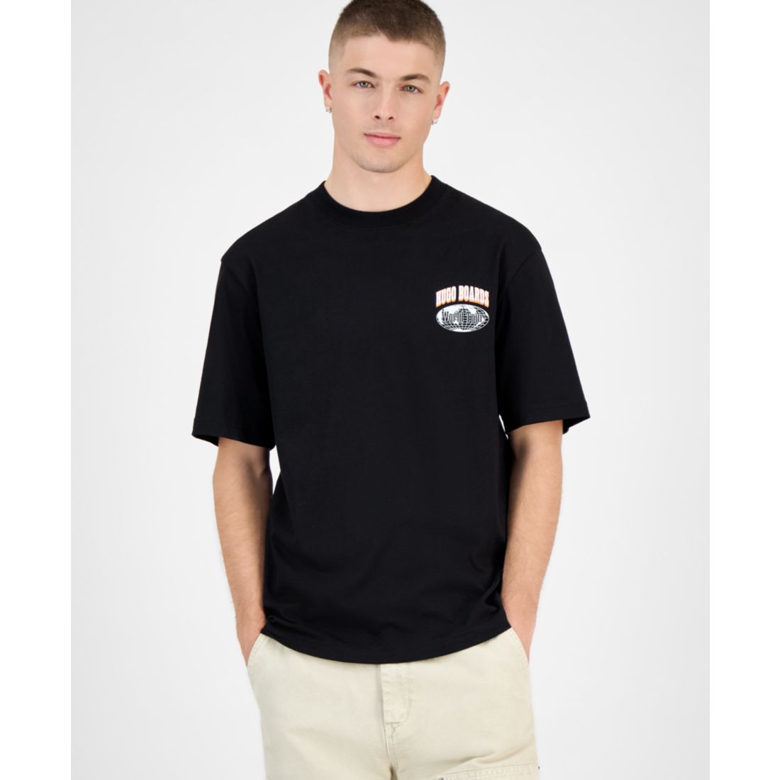 Hugo Boss Men's Nartupix Logo Graphic Crewneck T-Shirt