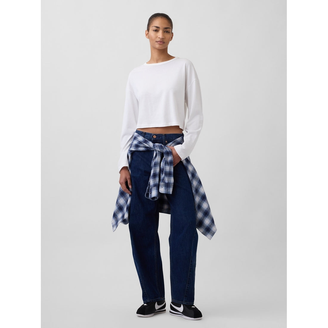 Women's High Rise Barrel Jeans