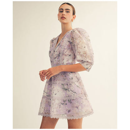 Arose Studio, Inc Women's Scarlett Printed V-Neck Mini Dress