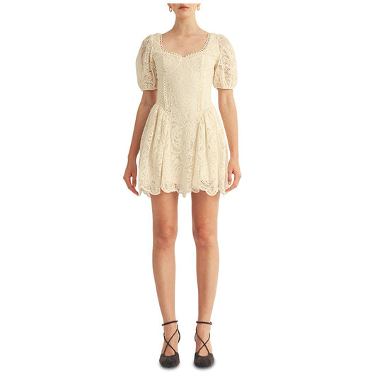 Arose Studio, Inc Women's Amaline Balloon Sleeve Sweetheart Neck Mini Dress