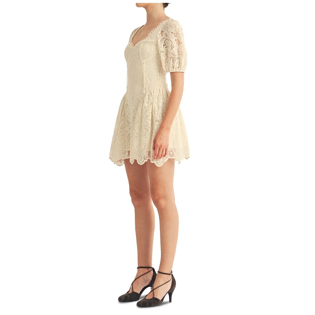 Arose Studio, Inc Women's Amaline Balloon Sleeve Sweetheart Neck Mini Dress