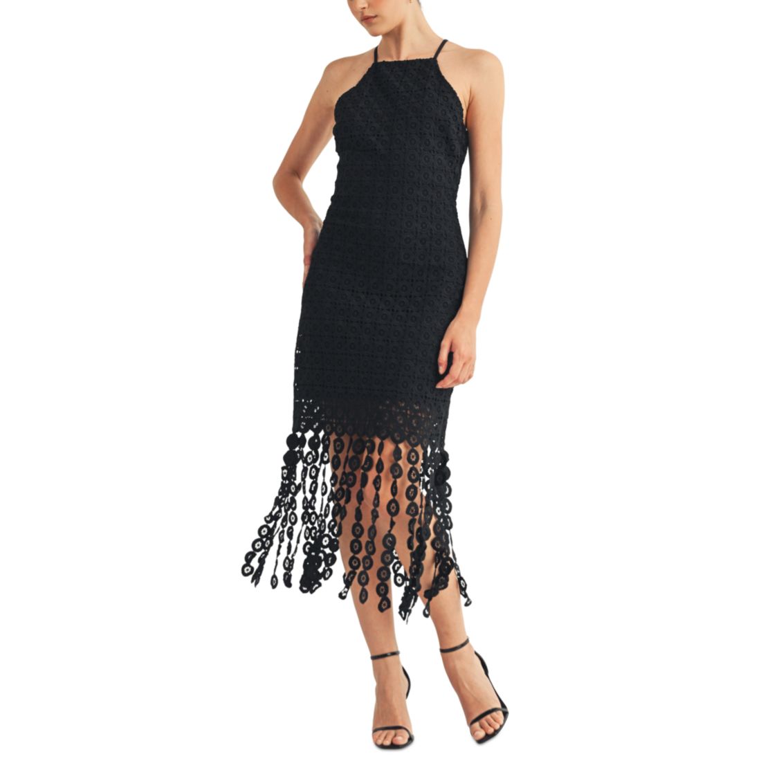 Arose Studio, Inc Women's Zariah Halter High-Neck Midi Dress