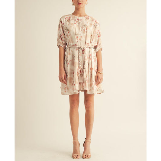 Arose Studio, Inc Women's Belted Floral Mini Dress