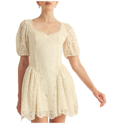 Arose Studio, Inc Women's Amaline Balloon Sleeve Sweetheart Neck Mini Dress