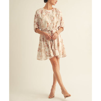 Arose Studio, Inc Women's Belted Floral Mini Dress