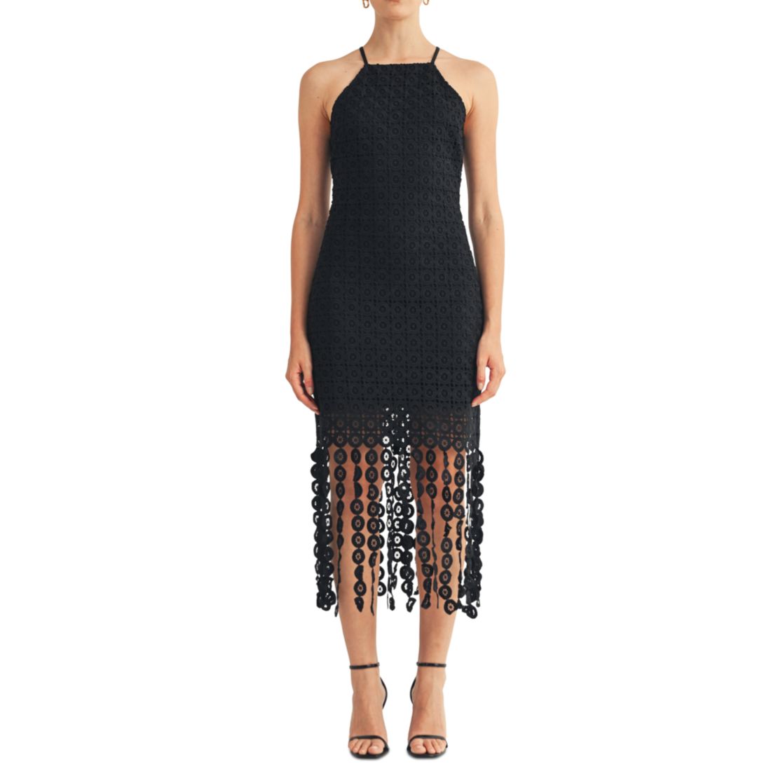 Arose Studio, Inc Women's Zariah Halter High-Neck Midi Dress