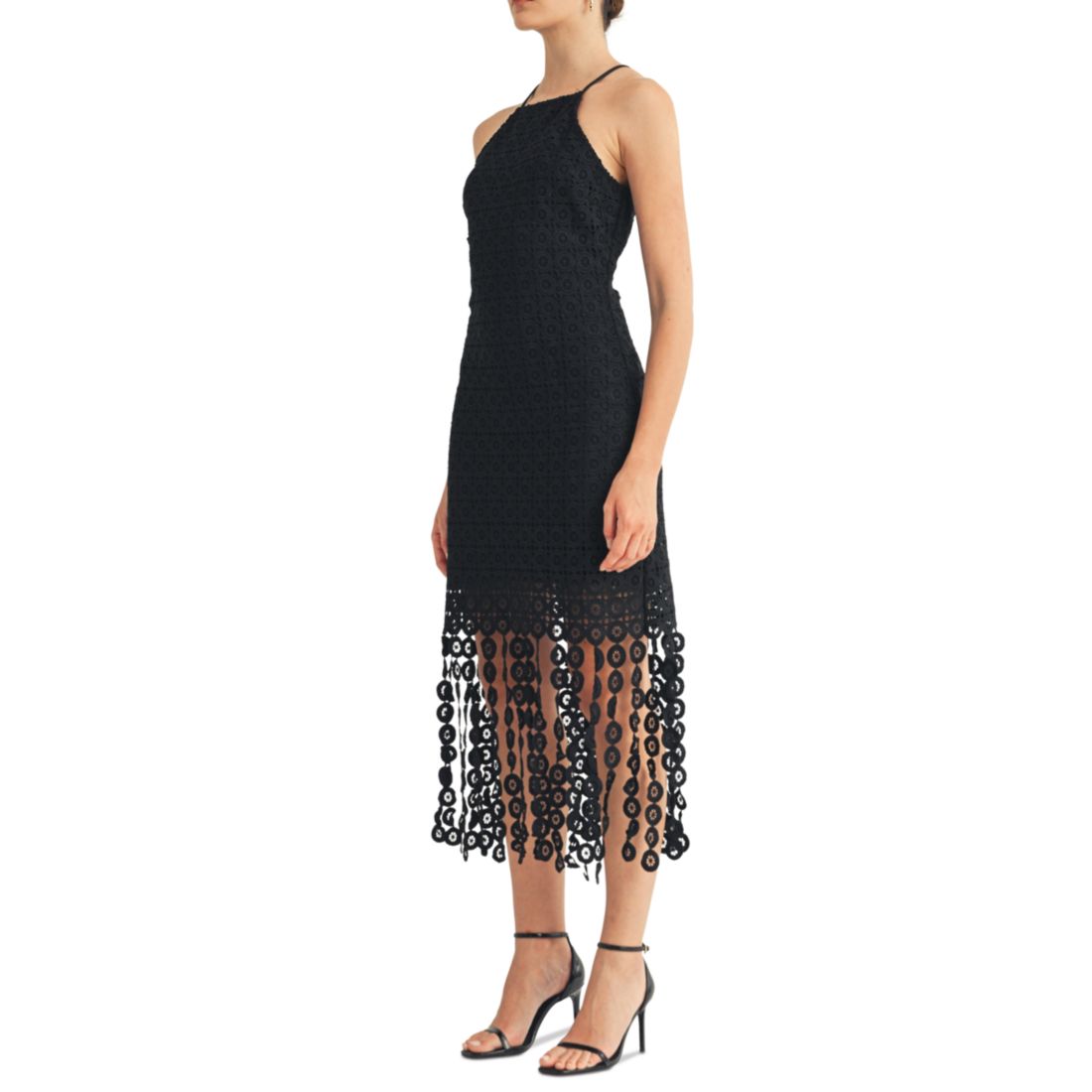 Arose Studio, Inc Women's Zariah Halter High-Neck Midi Dress