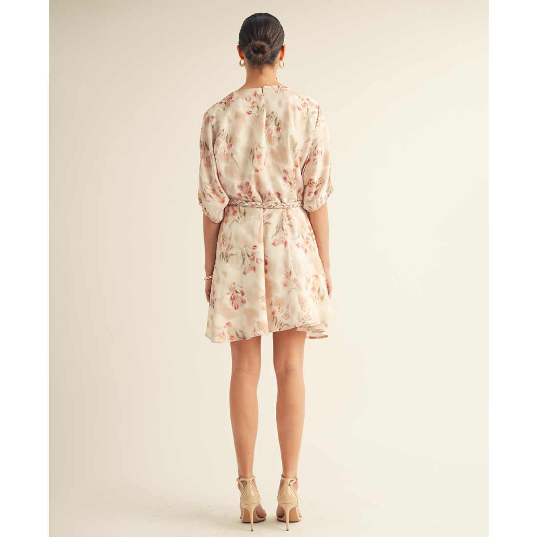 Arose Studio, Inc Women's Belted Floral Mini Dress
