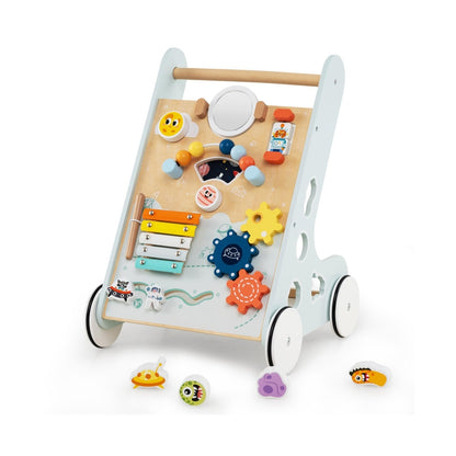 Slickblue Kids Walker Push and Pull Learning Activity Center with Wheels 1+ Years Old