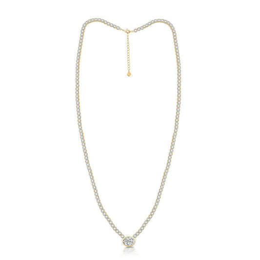 And Now This Cubic Zirconia Tennis Necklace