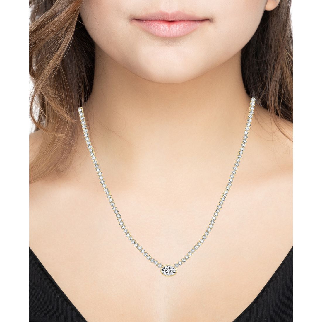 And Now This Cubic Zirconia Tennis Necklace