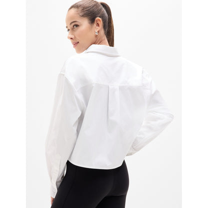 Women's Midday Cropped Poplin Shirt