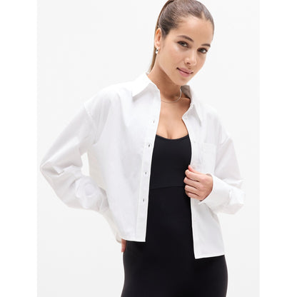 Women's Midday Cropped Poplin Shirt