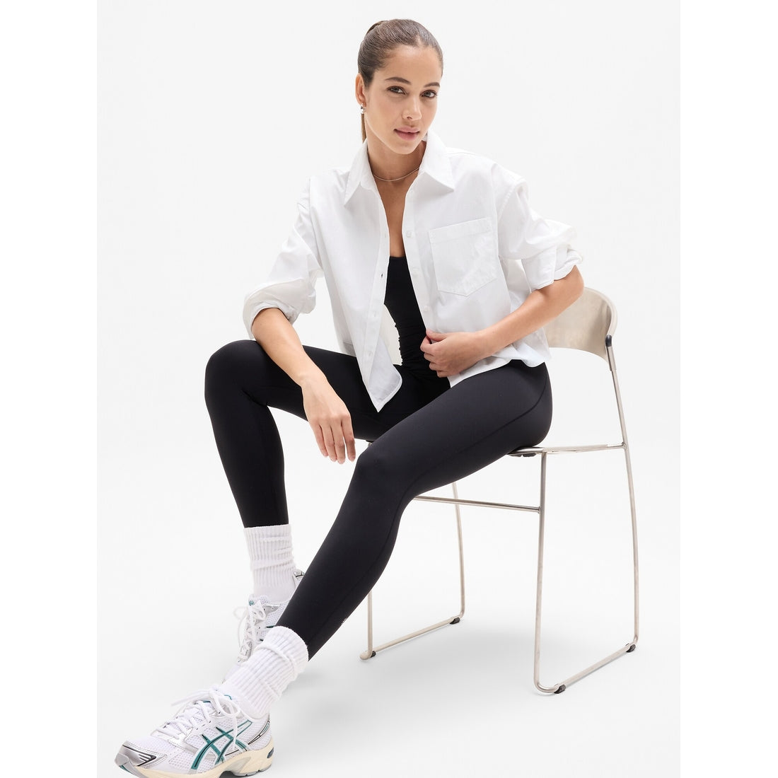 Women's Midday Cropped Poplin Shirt