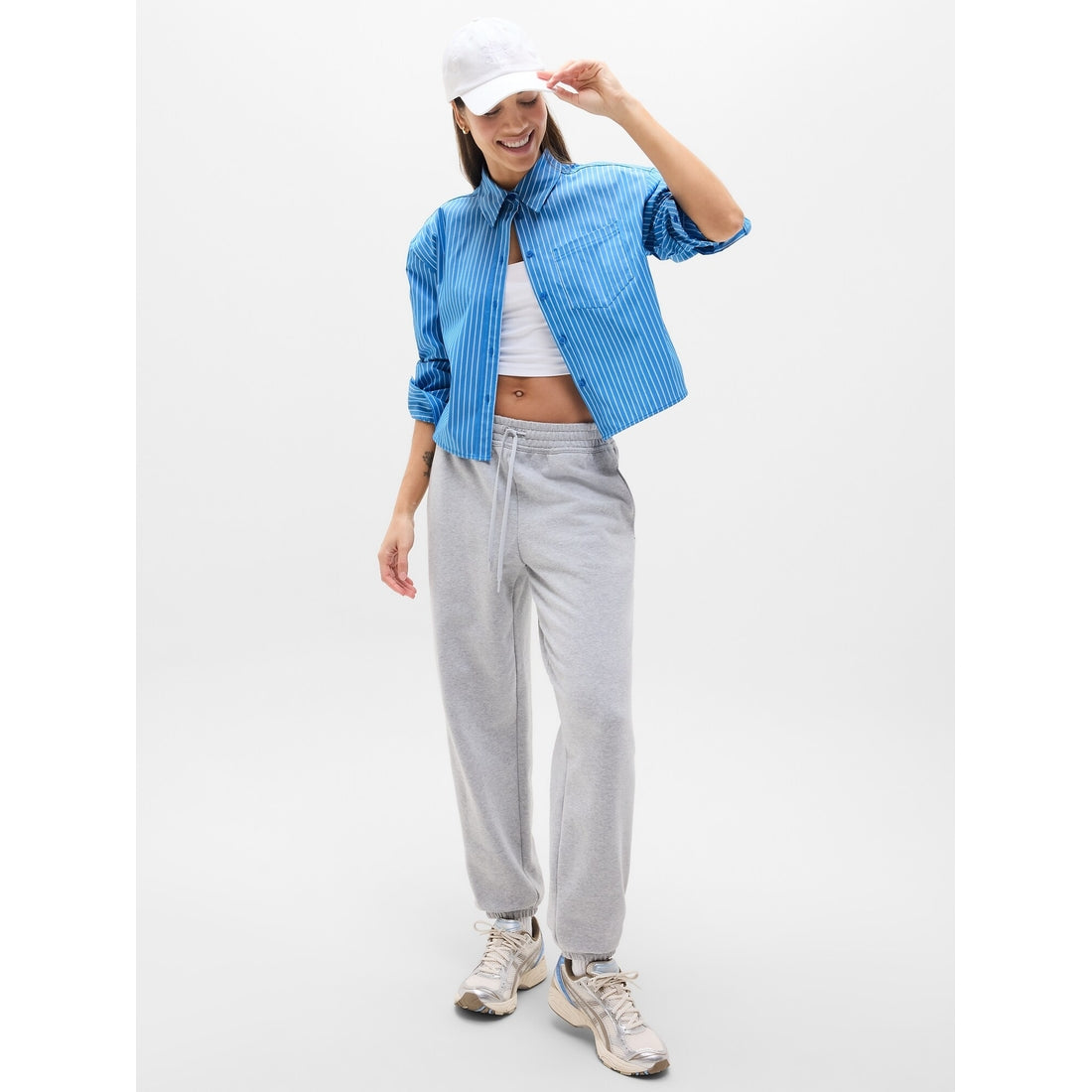 Women's Midday Cropped Poplin Shirt