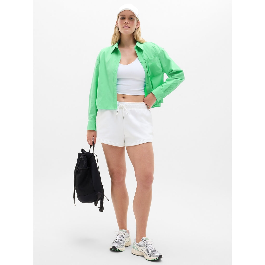 Women's Midday Cropped Poplin Shirt