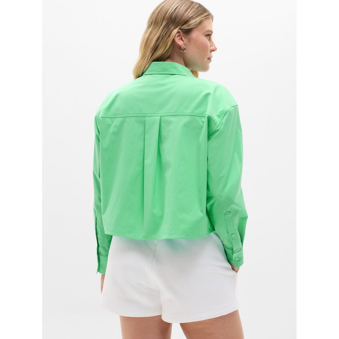 Women's Midday Cropped Poplin Shirt
