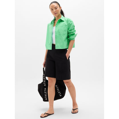 Women's Midday Cropped Poplin Shirt