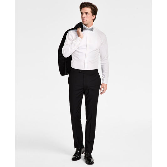 Calvin Klein Men's Slim-Fit Wool-Blend Tuxedo Pants
