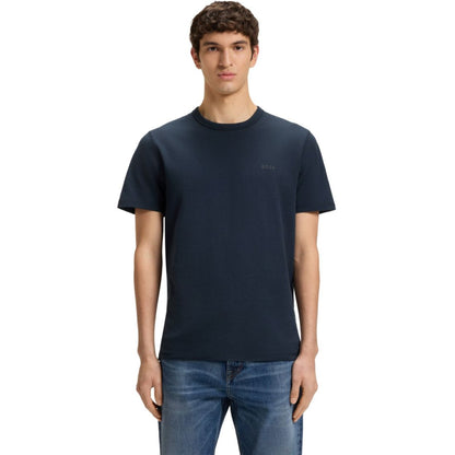 Boss by Hugo Boss Men's Slub-Cotton Logo Detail T-Shirt