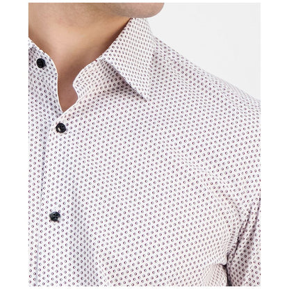 Men's Modern-Fit Circle Print Dress Shirt