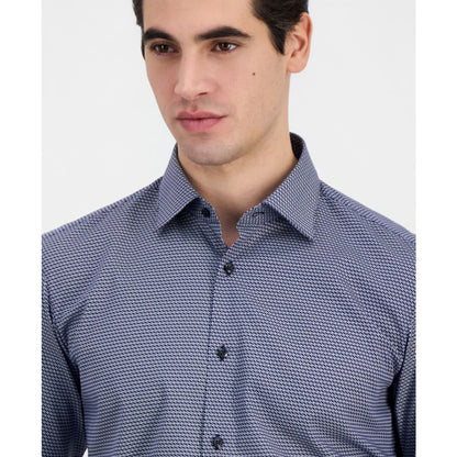 Men's Modern-Fit Circle Print Dress Shirt