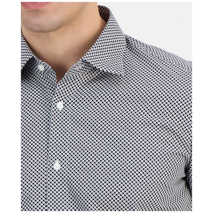 Men's Modern-Fit Circle Print Dress Shirt