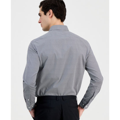Men's Modern-Fit Circle Print Dress Shirt