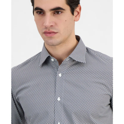 Men's Modern-Fit Circle Print Dress Shirt