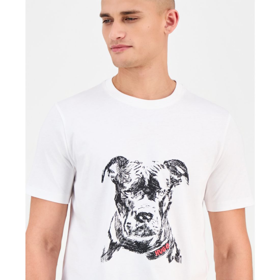 Hugo Boss Men's Dubrox Short-Sleeve Dog Graphic Crewneck T-Shirt