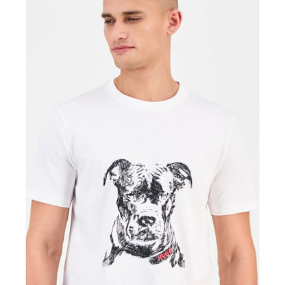 Hugo Boss Men's Dubrox Short-Sleeve Dog Graphic Crewneck T-Shirt