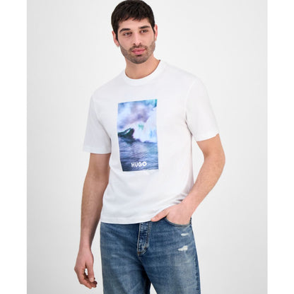 Hugo by Hugo Boss Men's Wave Applique T-Shirt