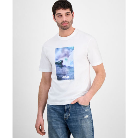 Hugo by Hugo Boss Men's Wave Applique T-Shirt