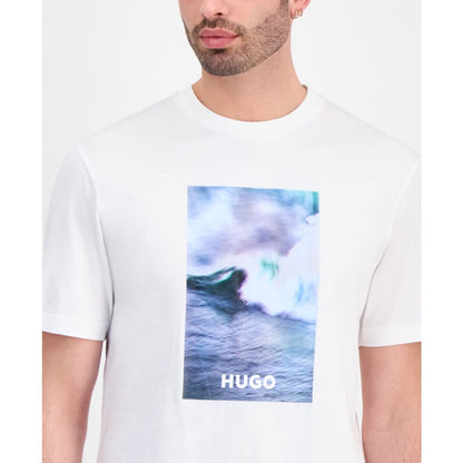 Hugo by Hugo Boss Men's Wave Applique T-Shirt