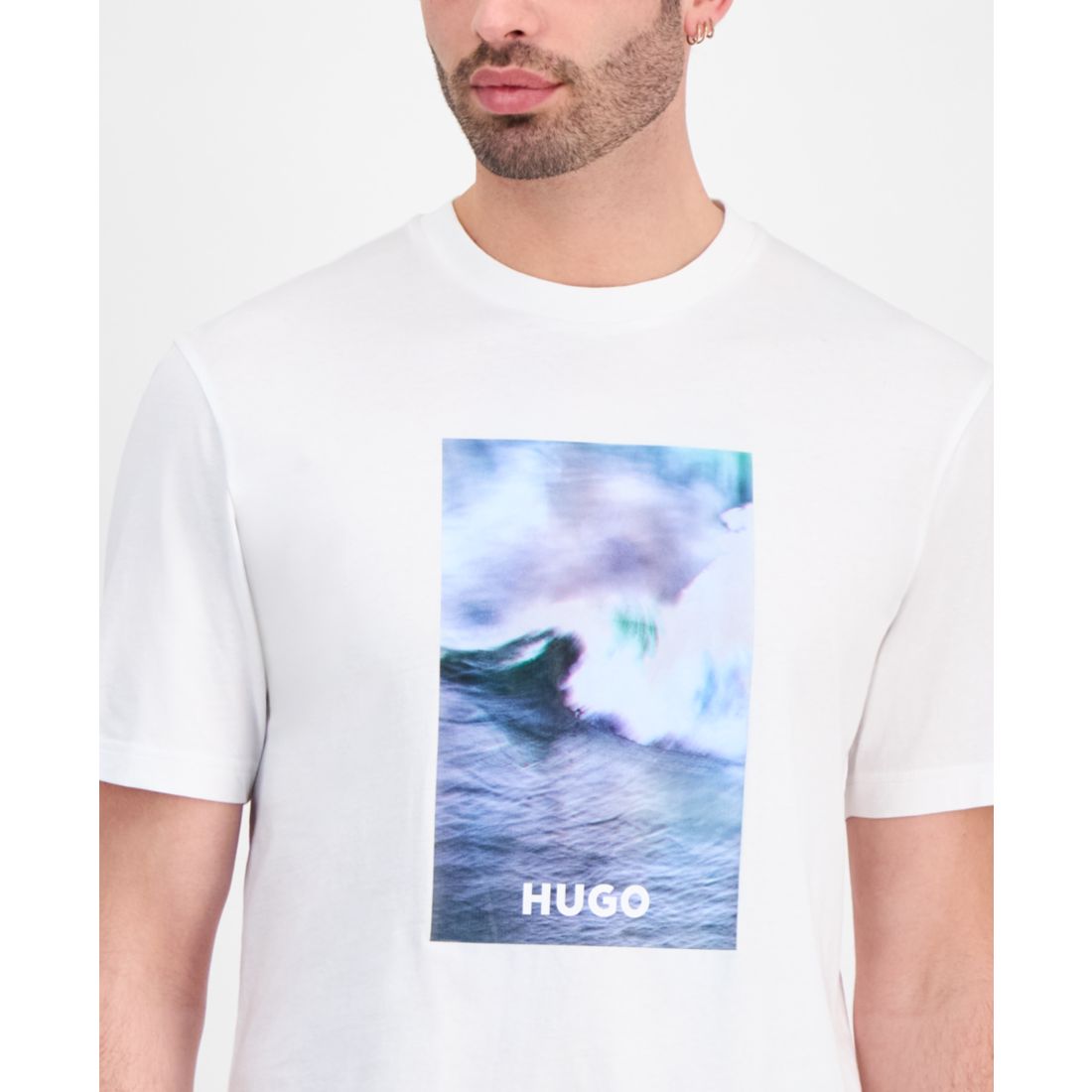 Hugo by Hugo Boss Men's Wave Applique T-Shirt