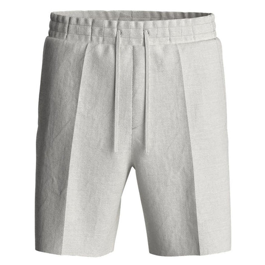 Hugo Boss Men's Regular-Fit Linen Drawstring Shorts