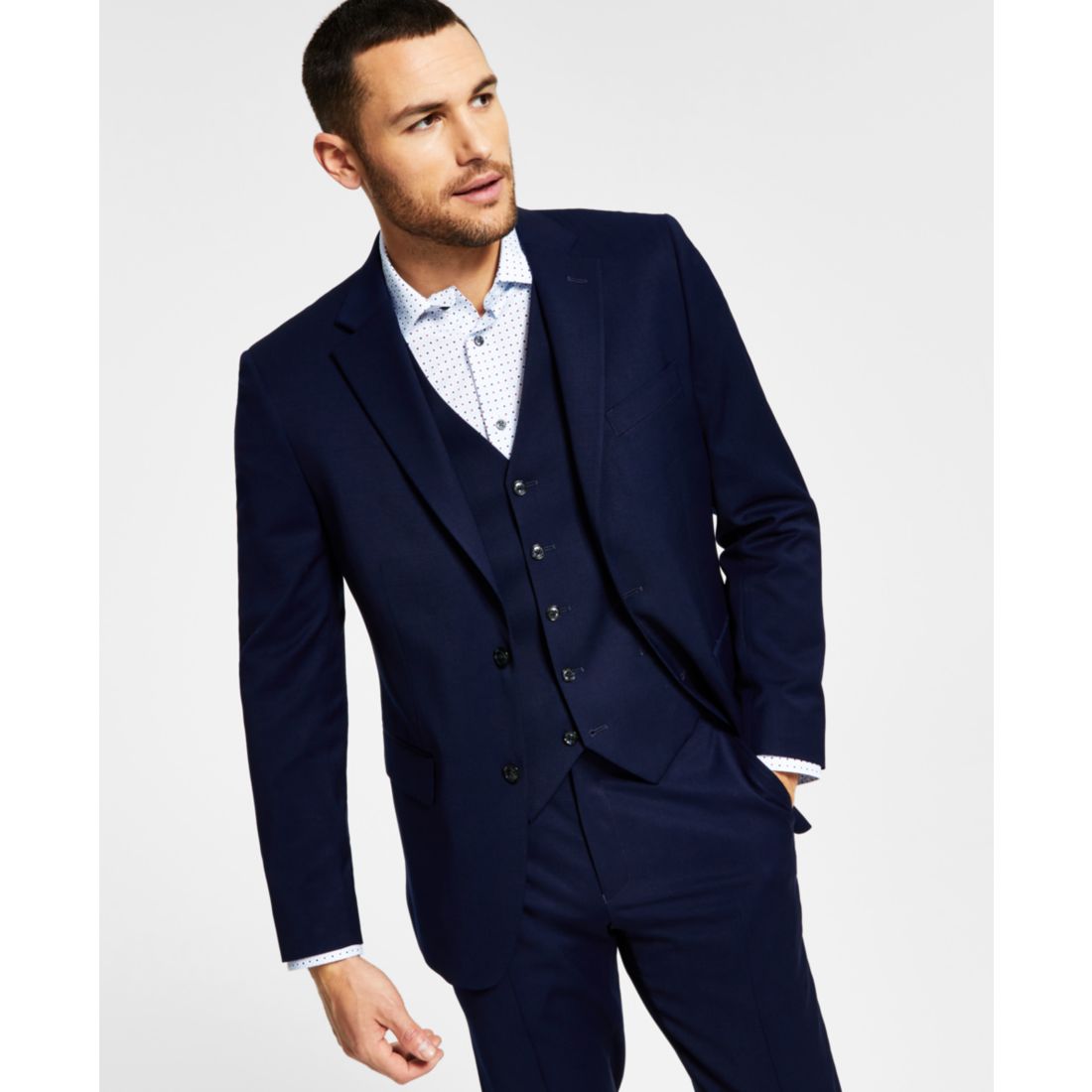 Tommy Hilfiger Men's Modern-Fit Wool Th-Flex Stretch Suit Separates Jacket