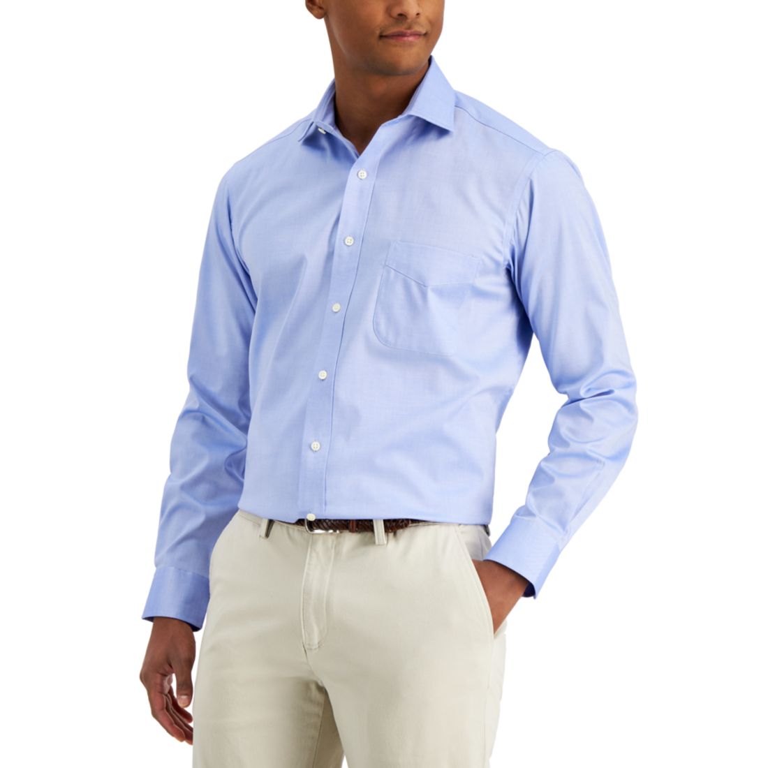 Club Room Men's Regular Fit Pinpoint Dress Shirt, Created for Macy's