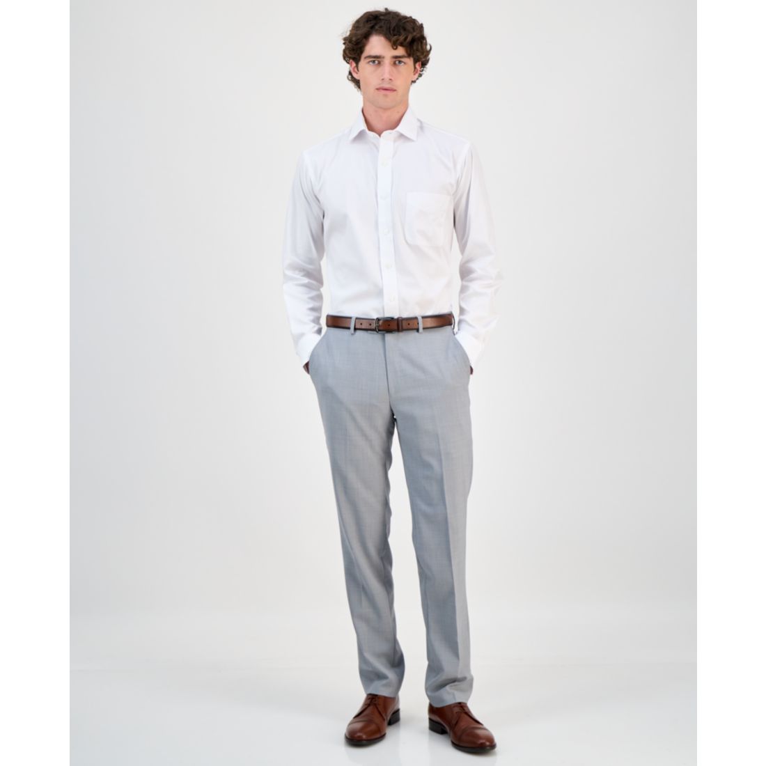 Club Room Men's Regular Fit Pinpoint Dress Shirt, Created for Macy's