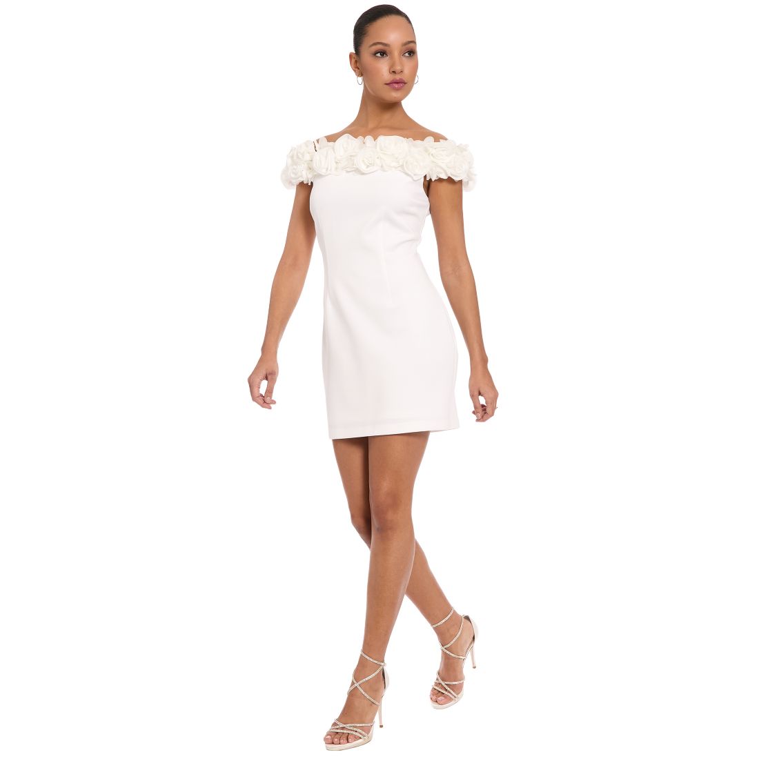 ivy + blu Women's Off-The-Shoulder Embellished Mini Dress