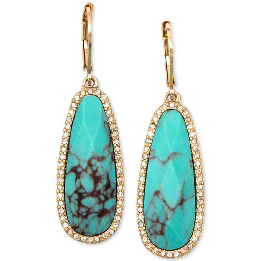 lonna & lilly Gold-Tone Stone and Crystal Drop Earrings