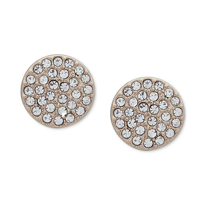 Dkny Pave Disc Stud Earrings